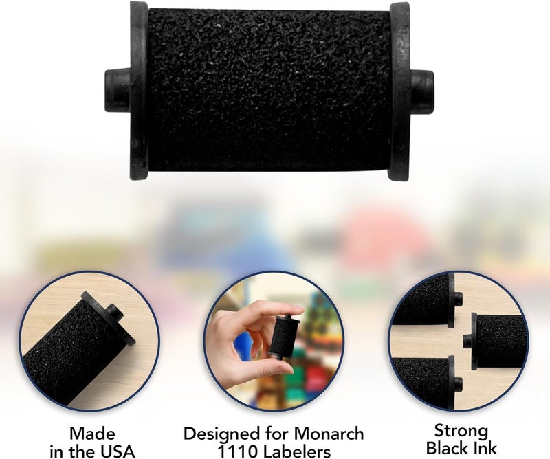 Perco Ink Roll for Monarch 1110 Price and Date Guns - Pack of 4 Replacement Inkers for Monarch 1110 Labelers - Easy to Load, Premium, Clear & Bold Prints - Made in USA - Image 3